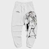 Big & Tall Street Style Girl Printed Men's Casual Vintage Trousers